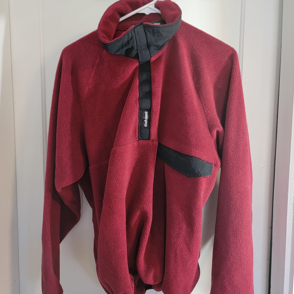 Vintage Chuck Roast Women's Red Fleece Pullover Jacket